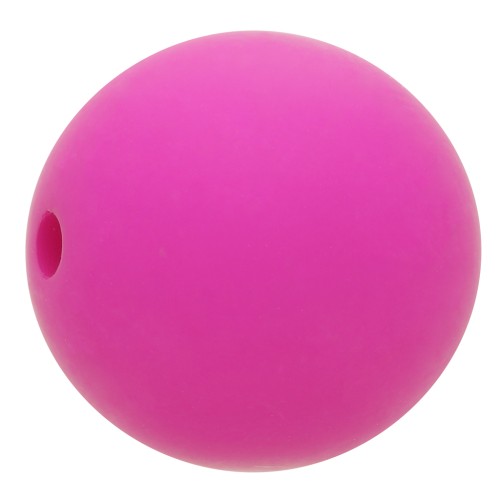 Perle en résine opaque effet mat 10 mm - Fuchsia x1