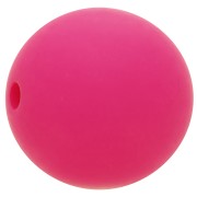 Perle en résine opaque effet mat 12 mm - Fuchsia x1