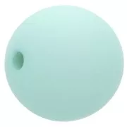 Perle en résine opaque effet mat 14 mm - Vert d'eau x1