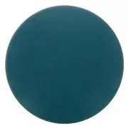 Cabochon rond en résine opaque effet mat 12 mm - Bleu canard x1