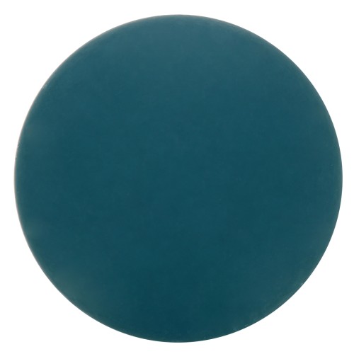 Cabochon rond en résine opaque effet mat 12 mm - Bleu canard x1