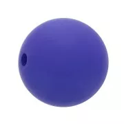 Perle en résine opaque effet mat 8 mm - Bleu royal x1