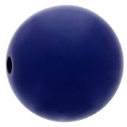 Perle en résine opaque effet mat 12 mm - Bleu marine x1