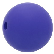 Perle en résine opaque effet mat 14 mm - Bleu royal x1