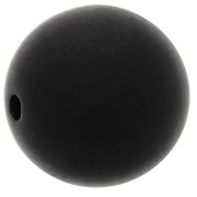 Perle en résine opaque effet mat 14 mm - Noir x1|raw }}