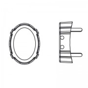 Serti griffe pour cabochon PureCrystal 4122 Oval Rivoli 18x13 mm - Doré x1