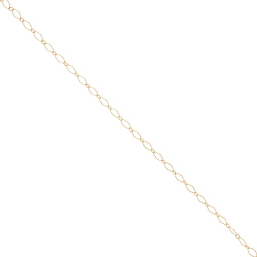 Chaîne maille Rombo alternée 2.8 mm - Gold filled (or laminé)  x50cm