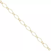 Chaîne maille Rombo alternée 2.8 mm - Gold filled (or laminé)  x50cm