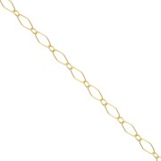 Chaîne maille Rombo alternée limée 2.8 mm - Gold filled (or laminé)  x50cm