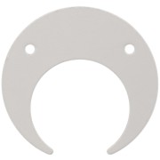 Intercalaire 2 trous forme demi-lune ou corne 20 mm - Argent 925 x1|raw }}