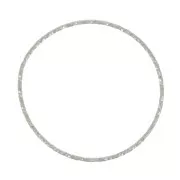 Anneau fermé rond diamanté 29 mm - Placage Argent fin x1