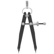 Compas droit à serrage rapide pour bijoutier 12 cm - Noir x1