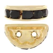 Rondelle Demi-Lune 14x8 mm dorée Jet x1