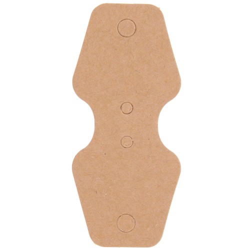 Lot de 20 supports bijoux 8x3.5 cm pour colliers - Kraft