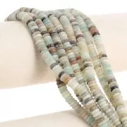 Perles Heishi rondelles en pierre gemme 6.5x2 mm - Amazonite x38cm