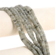Perles Heishi rondelles en pierre gemme 6.5x2 mm - Labradorite x38cm