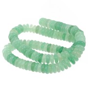 Perles Heishi rondelles en pierre gemme 6.5x2 mm - Aventurine x38cm|raw }}