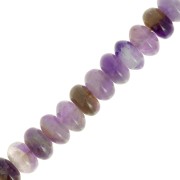 Perles Heishi rondelles en pierre gemme 8.5x5 mm - Amethyste x15