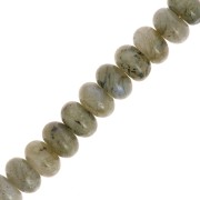 Perles Heishi rondelles en pierre gemme 8.5x5 mm - Labradorite x15|raw }}
