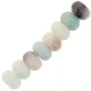 Perles Heishi rondelles en pierre gemme 8x5 mm - Amazonite x15