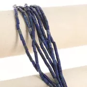 Perles tube en pierre gemme  6x3 mm - Lapis lazuli x38cm