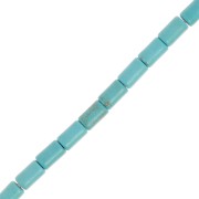 Perles tube en imitation pierre gemme 6.5x4 mm - Turquoise x38 cm|raw }}