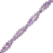Perles rondelles aplaties facettées 3.5x2.5 mm en pierre gemme  - Amethyste x39cm