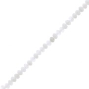 Perles rondelles aplaties facettées 3x2 mm en pierre gemme  - Pierre de lune x39cm|raw }}