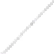 Perles rondelles aplaties facettées 3x2 mm en pierre gemme  - Pierre de lune x39cm