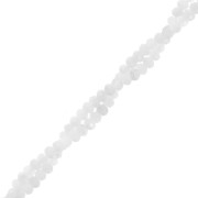 Perles rondelles aplaties facettées 3x2 mm en pierre gemme  - Pierre de lune x39cm