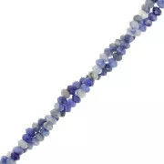 Perles rondelles aplaties facettées 3x2 mm en pierre gemme  - Sodalite x39cm