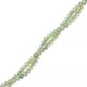 Perles rondelles aplaties facettées 3x2 mm en pierre gemme  - Aventurine x39cm