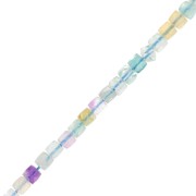 Perles cube facetté 4x4 mm en pierre gemme - Fluorite x10|raw }}