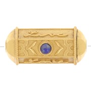 Perle cylindre exclu Perles&Co - pierre gemme 25x12 mm Doré Or fin - Lapis lazuli|raw }}