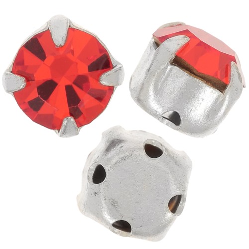 Chatons montés 6 mm Hyacinth x5