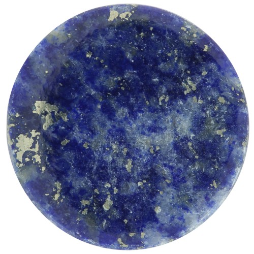 Cabochon plat rond - palet - 12 mm en pierre gemme - Lapis lazuli x1