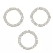 Anneaux ouverts diamantés 5.5x0.9 mm - Argent 925 x10