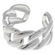 Bague large gros maillons réglable - Acier inoxydable 304 x1