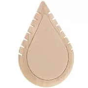 Porte bijoux pour collier - Présentoir bijoux chevalet 22x15 cm bois - tissu Beige