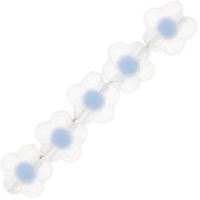 Perles fleurs 12.5 mm - Transparent - Bleu Pastel x10