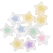 Assortiment de perles étoile 11 mm - Transparent - Multicolore Pastel x10|raw }}