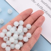 Perles rondes 10 mm - Transparent - Bleu Pastel x10
