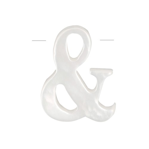 Perle symbole en nacre 10x8 mm & x1