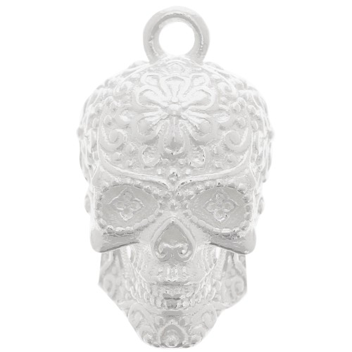 Pendentif tête de mort Mexicaine Calavera 18x10 mm - Argent 925 x1