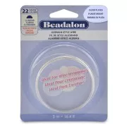 Fil de cuivre demi-rond 0.64 mm anti-ternissement - Argenté x5m