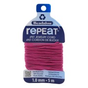 Cordon tressé RePEaT en polyester recyclé 1 mm - Fuchsia x5m