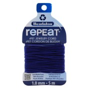 Cordon tressé RePEaT en polyester recyclé 1 mm - Bleu marine x5m|raw }}