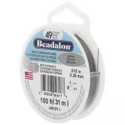 Fil Cablé 49 brins 0.38 mm - Beadalon - Acier inoxydable x31m