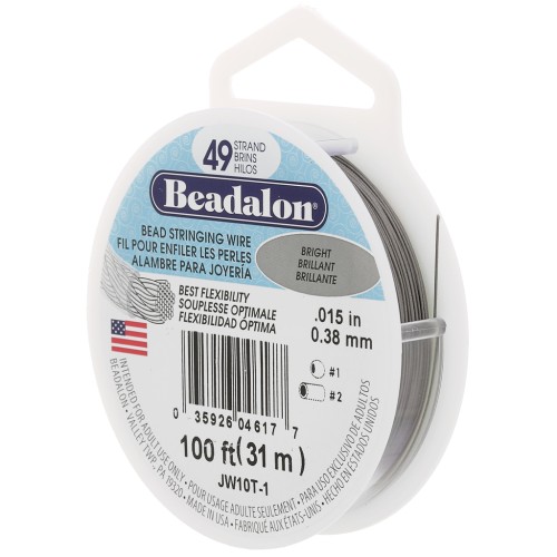 Fil Cablé 49 brins 0.38 mm - Beadalon - Acier inoxydable x31m