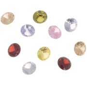 Cabochons ronds en Oxyde de Zirconium 4 mm - Multicolore x10|raw }}